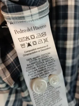 Camisa Pedro del hierro cuadros talla s hombre