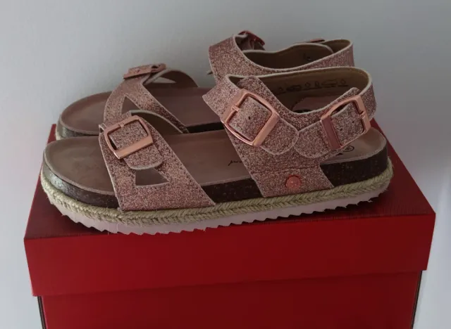 Sandalias niña rosa glitter talla 36