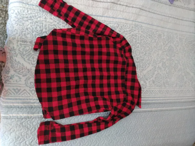 Camisa leñador cuadros rojo y negro