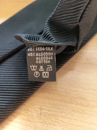 Corbata Negra Seda/Algodón para Fiesta/Eventos