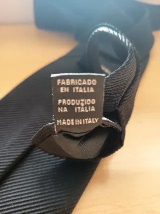 Corbata Negra Seda/Algodón para Fiesta/Eventos