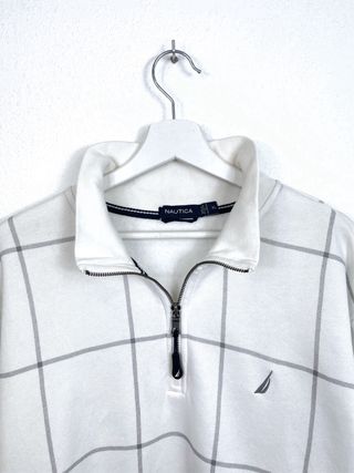 Sudadera Nautica Quarter Zip Oversize Retro Y2K