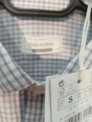 Camisa Pedro del hierro cuadros talla s hombre