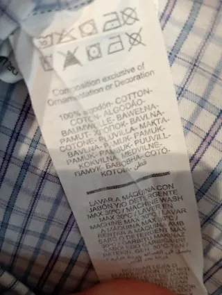 Camisa Pedro del hierro cuadros talla s hombre