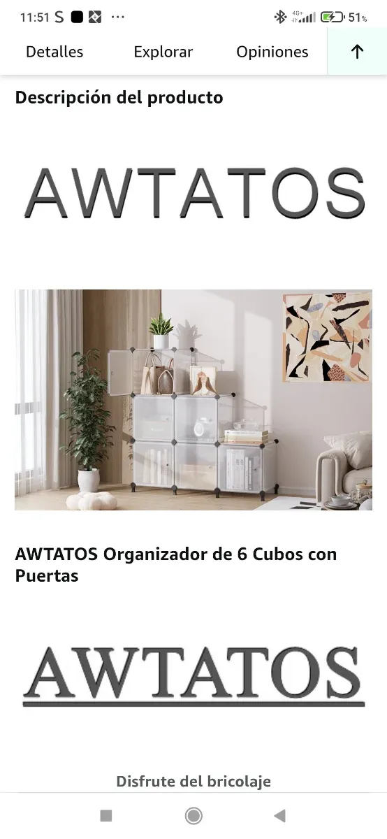 Cubos de almacenaje organizador