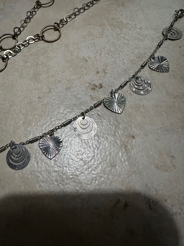 2 collane donna cuore + 1 bracciale