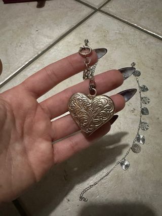 2 collane donna cuore + 1 bracciale