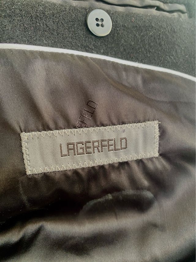 Abrigo de lana negro hombre