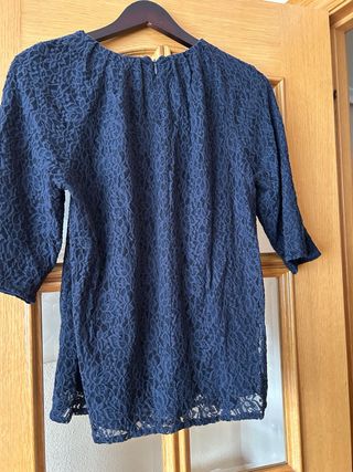 Blusa Bimba Lola Talla L Encaje Azul