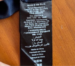 Blusa Bimba Lola Talla L Encaje Azul