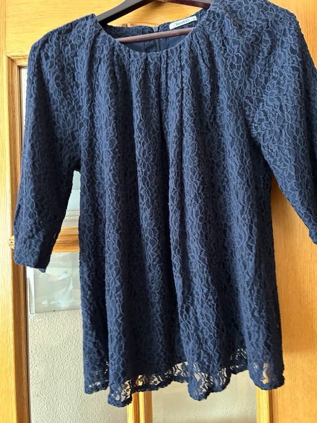 Blusa Bimba Lola Talla L Encaje Azul