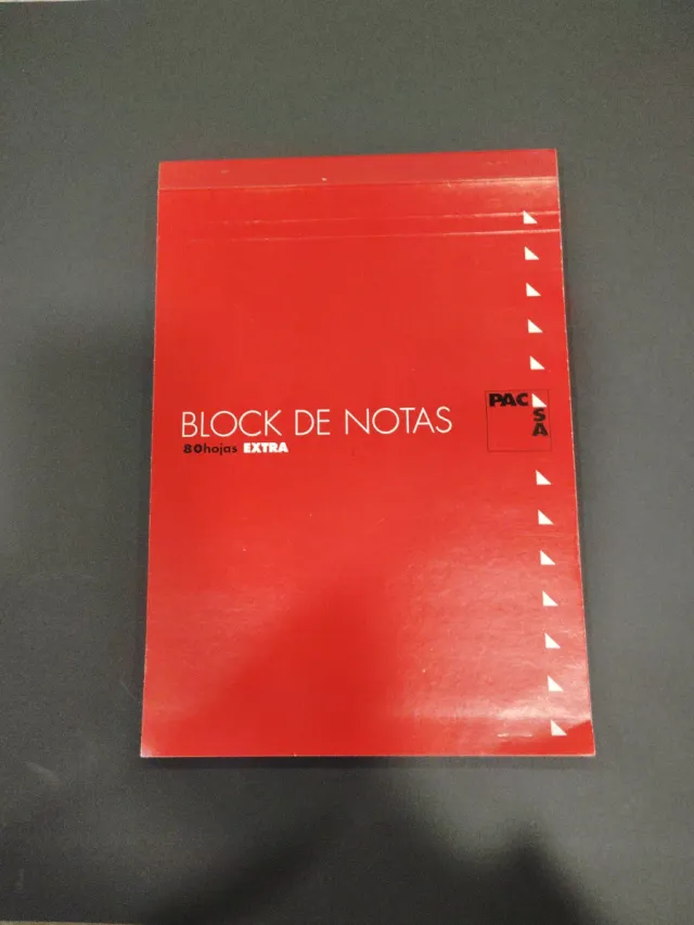 Block de Notas PACSA Rojo 80 Hojas