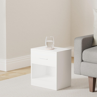 Comodini, Set di 2 Tavolini con Cassetto, Maniglia