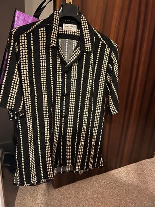 Camicia Saint Laurent a righe e stelle