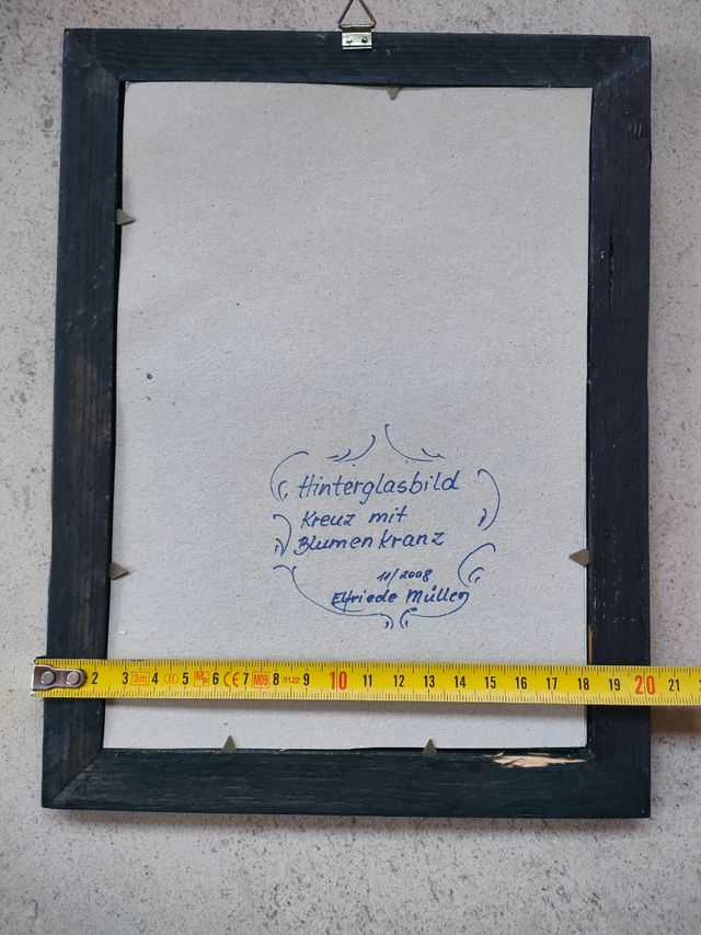 Dipinto   Gesù in croce con fiori