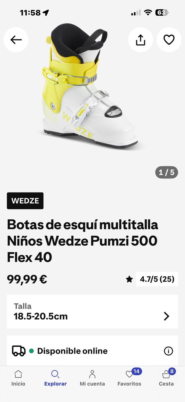 Botas de esquí infantiles Decathlon