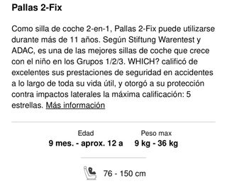 Silla coche Cybex Pallas-2 con Isofix