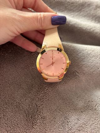 Reloj Tous Oro Rosa y Piel Beige