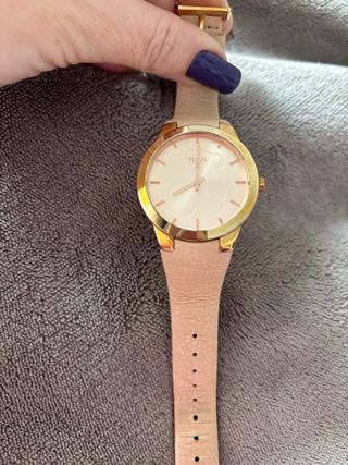 Reloj Tous Oro Rosa y Piel Beige
