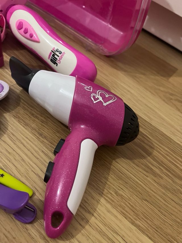 Maletín de peluquería infantil rosa