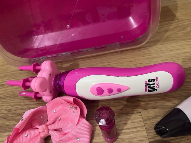 Maletín de peluquería infantil rosa