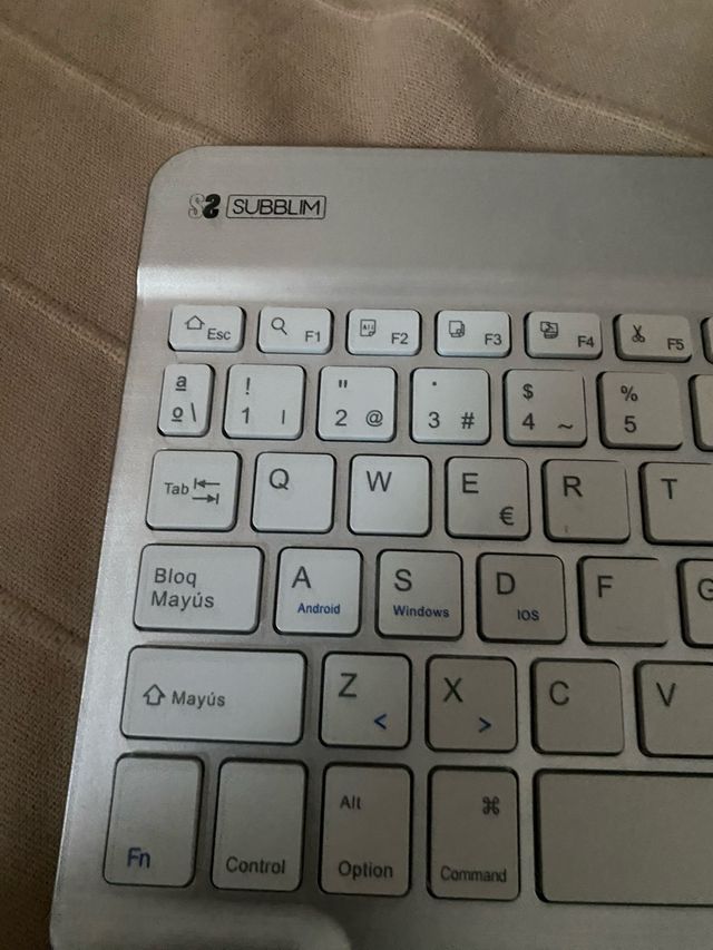 Teclado inalámbrico Subblim gris metalizado