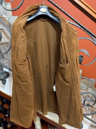 Giacca uomo pelle scamosciata vintage marrone
