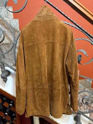 Giacca uomo pelle scamosciata vintage marrone