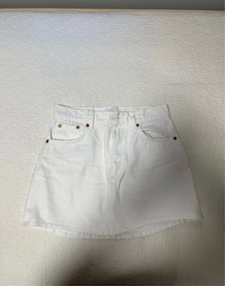 Falda vaquera blanca