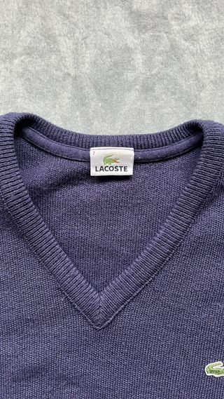 Jersey Lacoste pico Azul Talla 7(L-XL) Vintage
