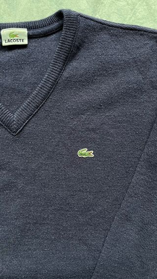 Jersey Lacoste pico Azul Talla 7(L-XL) Vintage