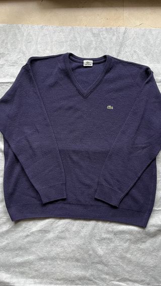 Jersey Lacoste pico Azul Talla 7(L-XL) Vintage