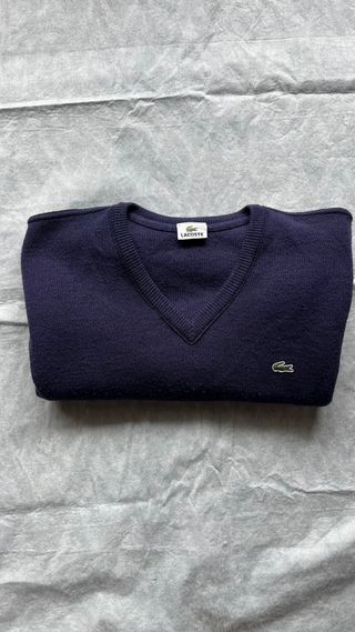 Jersey Lacoste pico Azul Talla 7(L-XL) Vintage