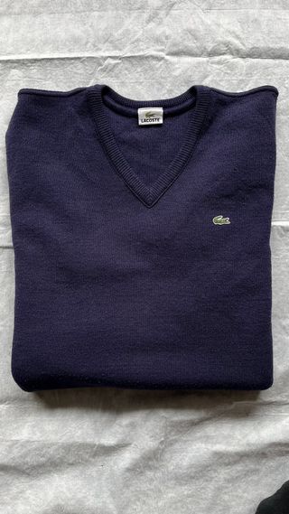 Jersey Lacoste pico Azul Talla 7(L-XL) Vintage