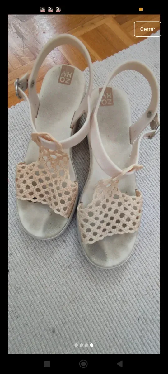 Lote 2 sandalias beige y rosa