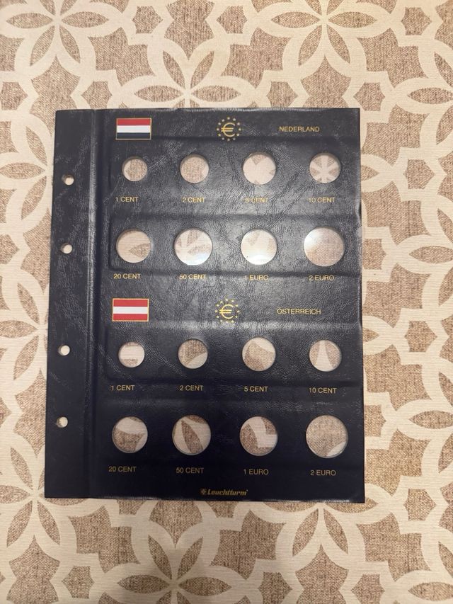 Folhas para moedas Euro Leuchtturm