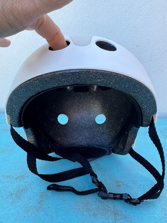 Casco blanco mate Zwheel con luz