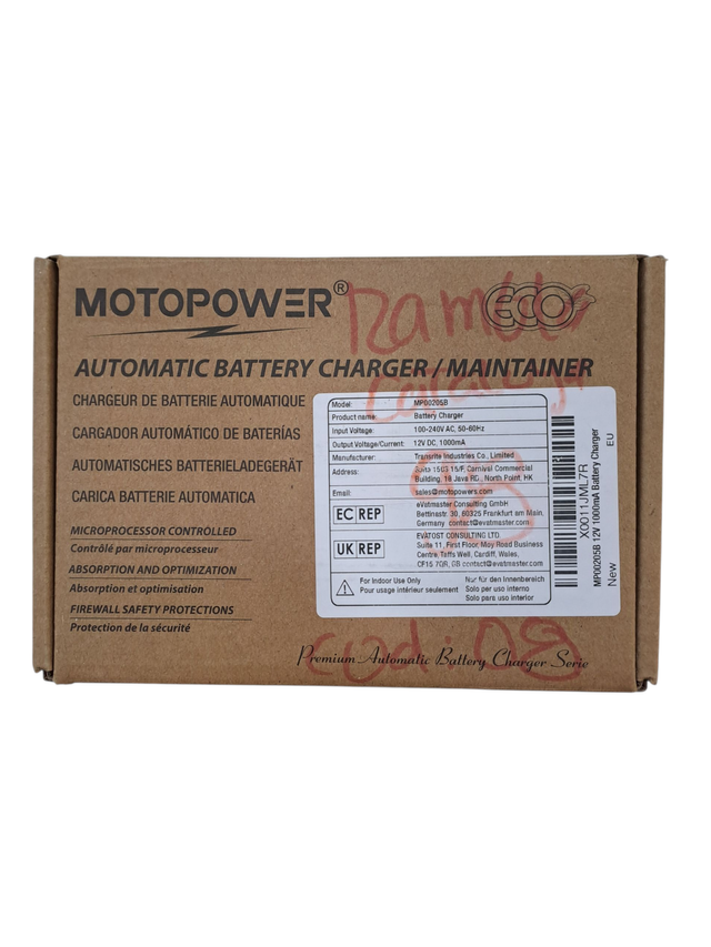 Cargador/Mantenedor Batería Motopower MP00205B