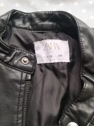 Cazadora Zara Cuero Talla 11/12 Años