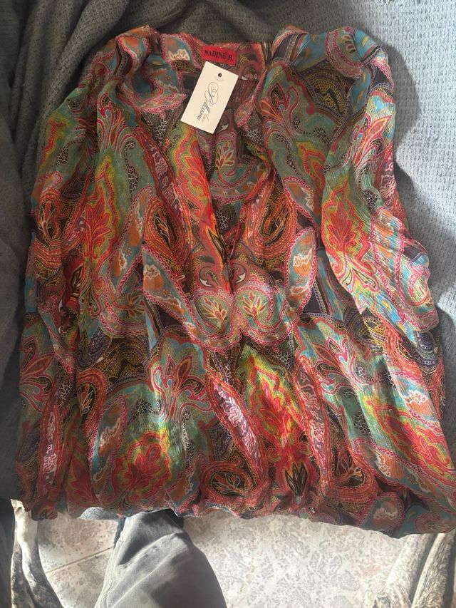 Camisa transparente Nadine multicolor talla 42