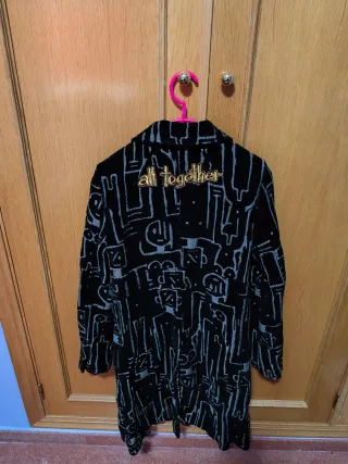 Abrigo Desigual Negro Multicolor