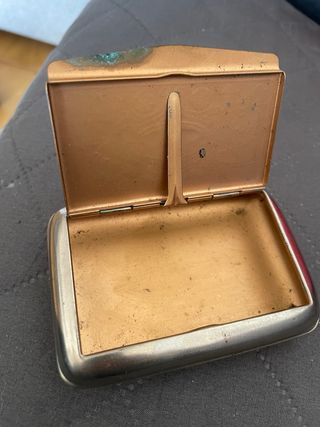 Portatabacco vintage metallo decorato