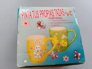 Kit para pintar tazas (cerámica)