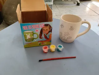 Kit para pintar tazas (cerámica)