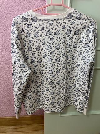 Sudadera Cortefiel Estampada Flores Abrigada