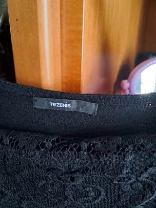 Abito Tezenis nero con pizzo