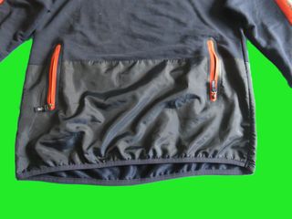 Sudadera con capucha azul y naranja