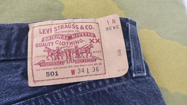 Levi Strauss Co. 501, cor preto, W34 L36