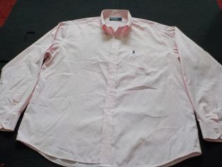 Camisa Polo Ralph Lauren Oxford Rosa Pastel