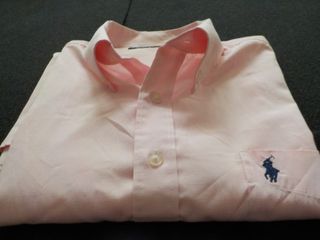 Camisa Polo Ralph Lauren Oxford Rosa Pastel